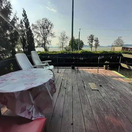 Balatonra Panoramas Fahaz Stranddal Szemben Alpehytte Fonyód